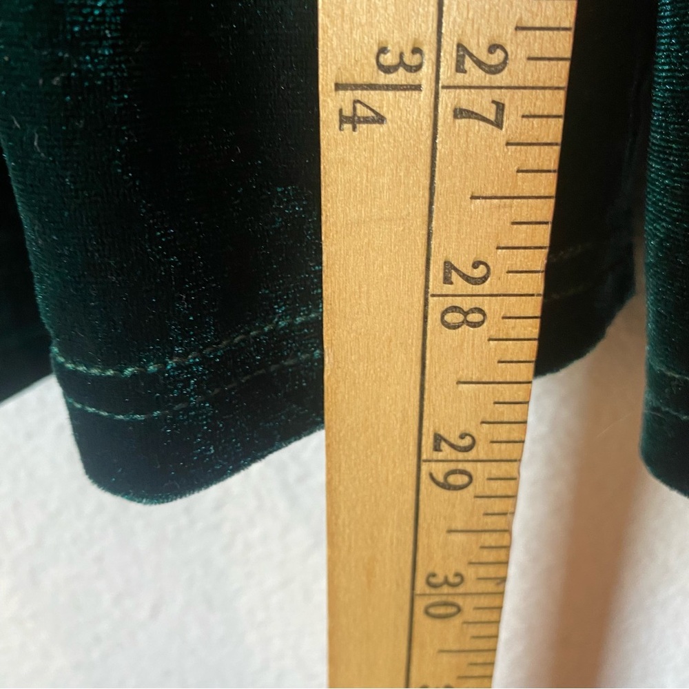 Emerald Velvet Velour Pants - Picture 4 of 6
